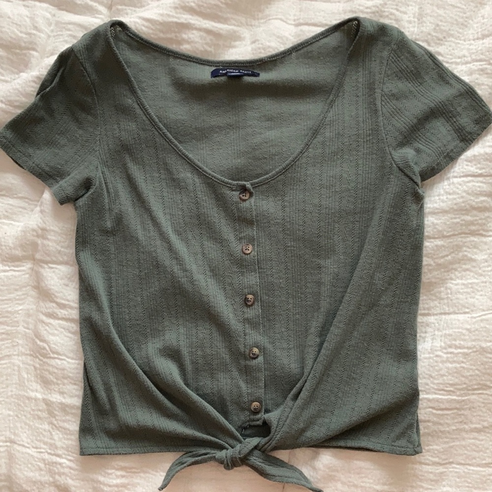 American Eagle Tie-front Tee